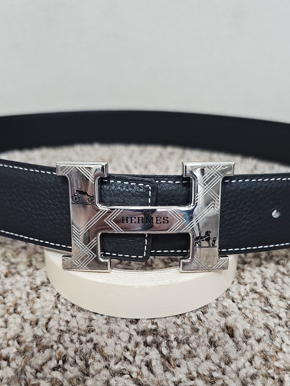 ENGRAVED H BUCKLE BELT BFPM-07-176